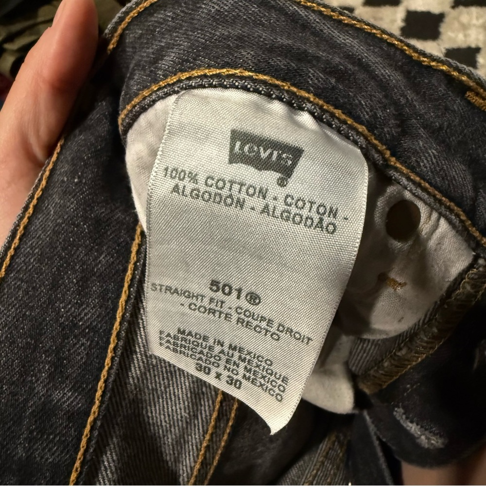 Levi's Men's Straight Jeans - Black - Picture 5 of 9